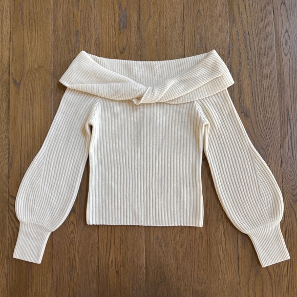 Cara Cara Salma Off-the-Shoulder Ribbed Twisted Wool and Cashmere-blend … - Picture 12 of 16